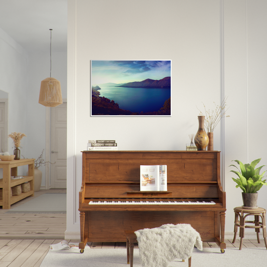 The Mountain by the lake Poster