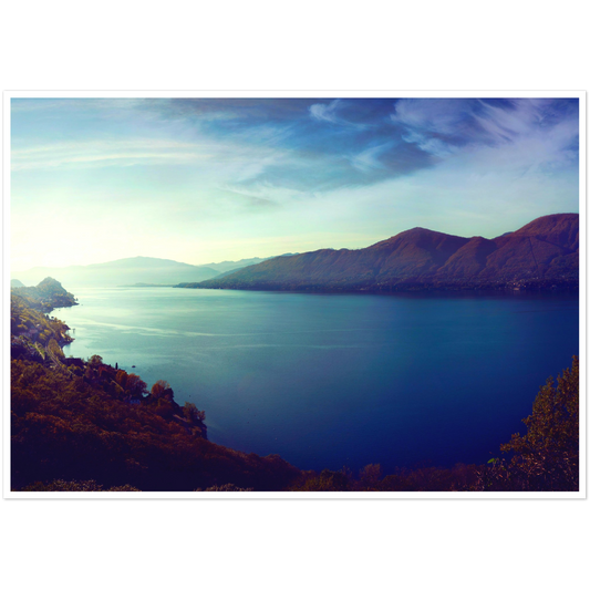 The Mountain by the lake Poster