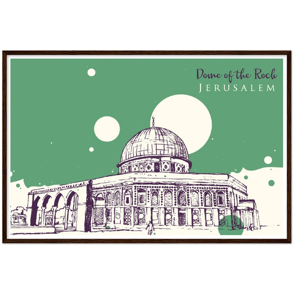 Drawing Sketch of Dome of the Rock Poster