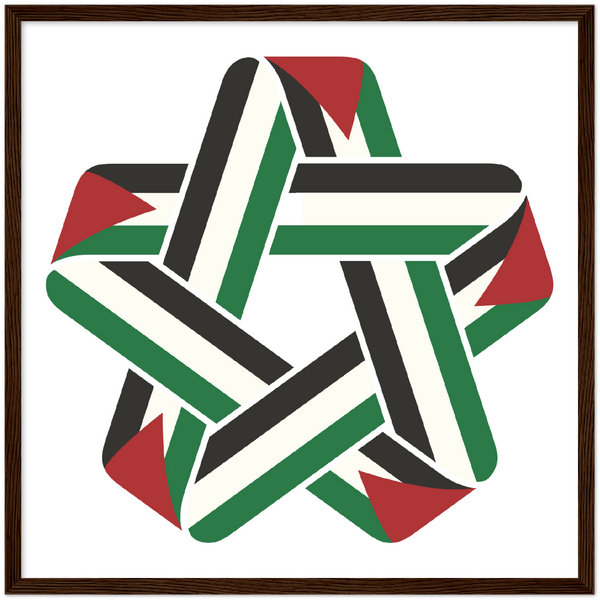Palestine Flag Ribbon Poster