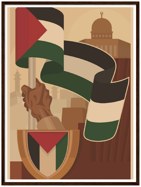 Palestine Flag Vintage Poster