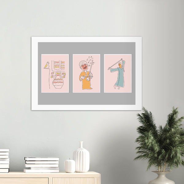Egyptian Life Illustration Poster