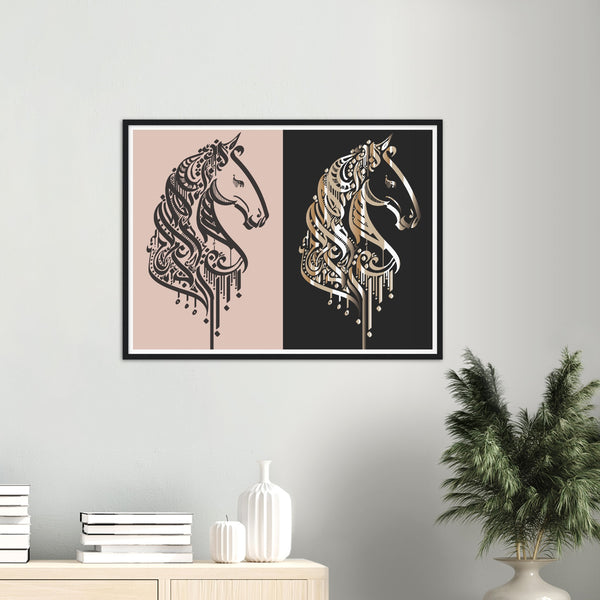 Chess Knight Arabic calligraphy Poster