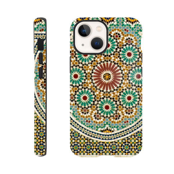 Moroccan Pattern Green Circle Tough Phone Case