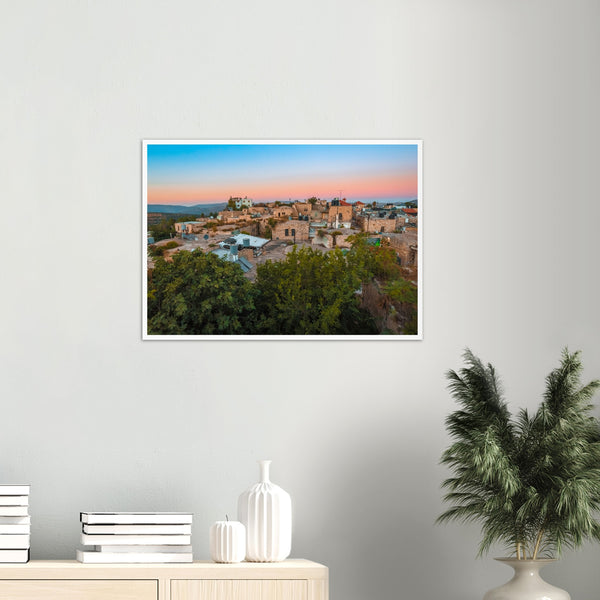 Beautiful Sunset in the Old City of Birzeit, Ramallah Poster