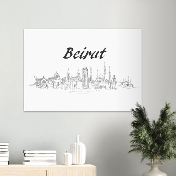 Beirut City Hand Drawn Poster
