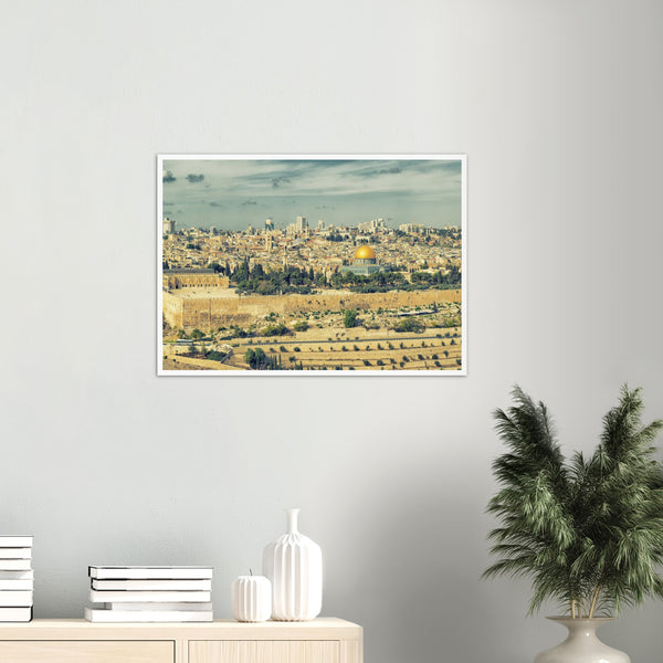 Panoramic View to Jerusalem Old City Poster