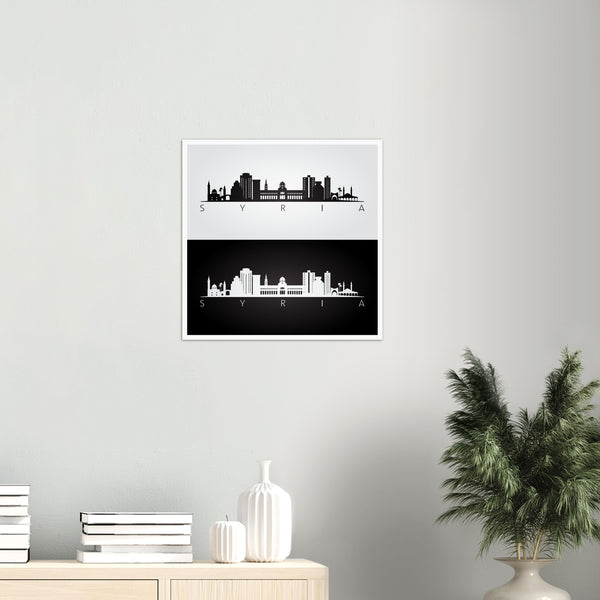 Syria Skyline and Landmarks Poster