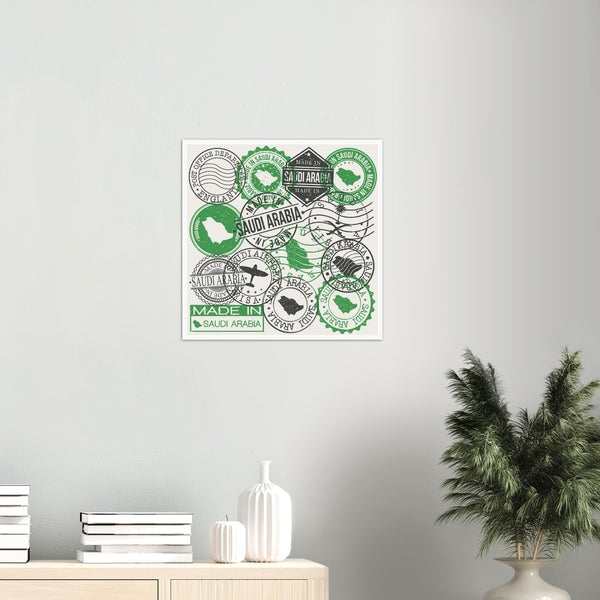 Saudi Arabia Set of Stamps Poster