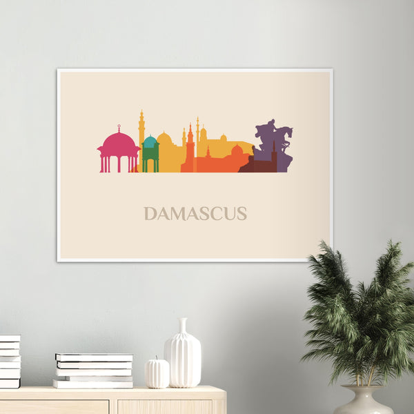 Damascus City Vector Poster