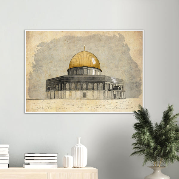 Dome of the Rock Hand-Drawn Poster