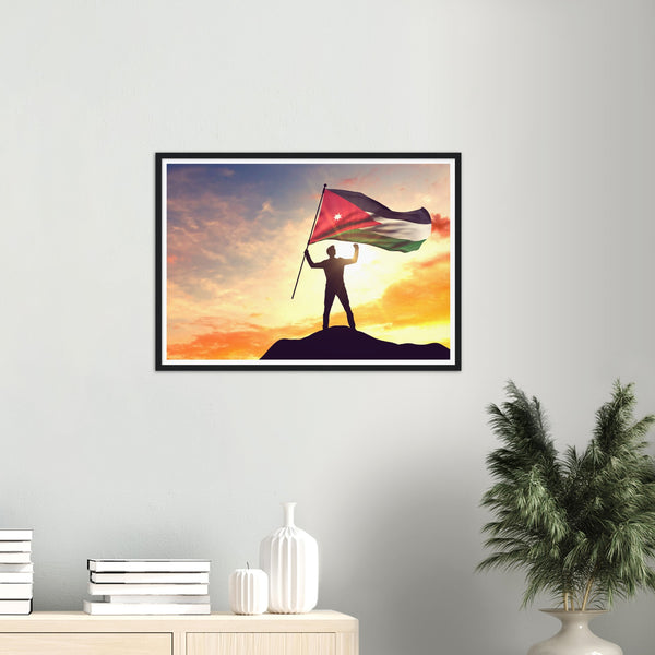 Waving Jordan Flag Poster