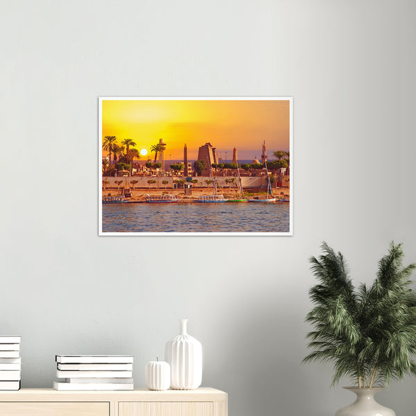 Sunset at Karnak Temple Poster