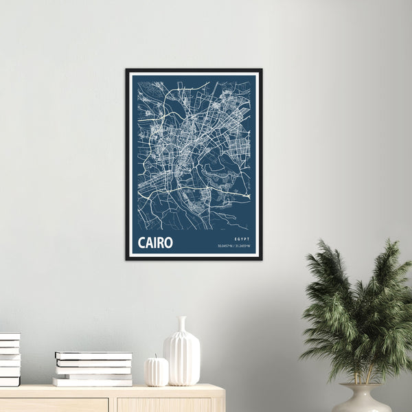 Cairo Blueprint City Map Poster
