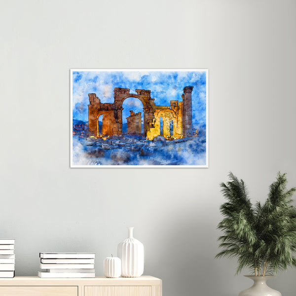 Watercolor Painting of Palmyra - Syria Poster