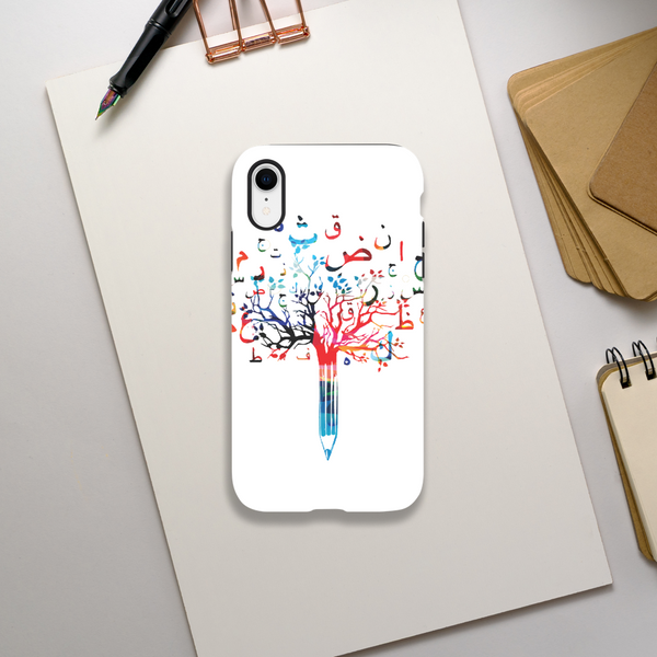 Colorful pencil tree Arabic Calligraphy Symbols Tough Phone Case