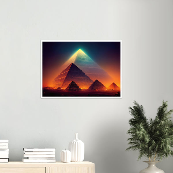 Illuminated Pyramids Poster
