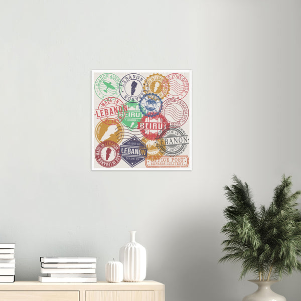 Lebanon Set of Stamps Poster