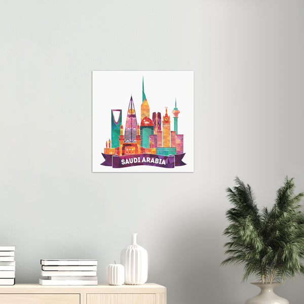 Saudi Arabia landmarks Poster