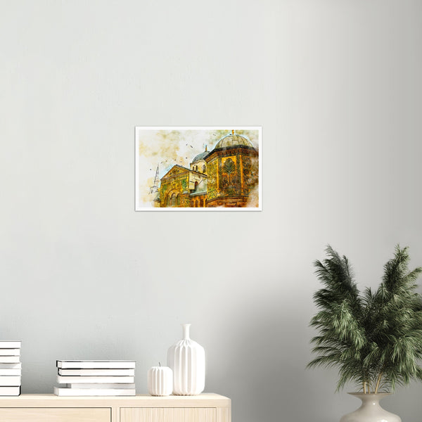 Painting of the Umayyad Mosque Poster